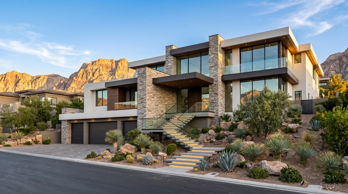 Luxury Las Vegas home with Red Rock Canyon views — listed by Nevada Real Estate Group