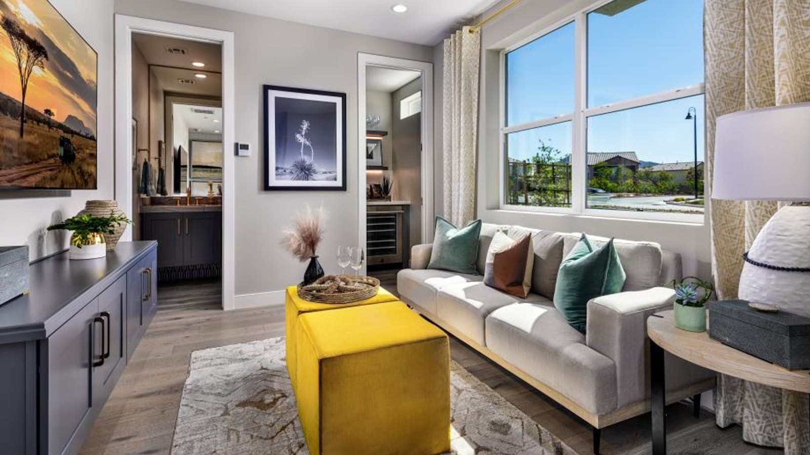 First floor flexible den or home office space in a modern townhome
