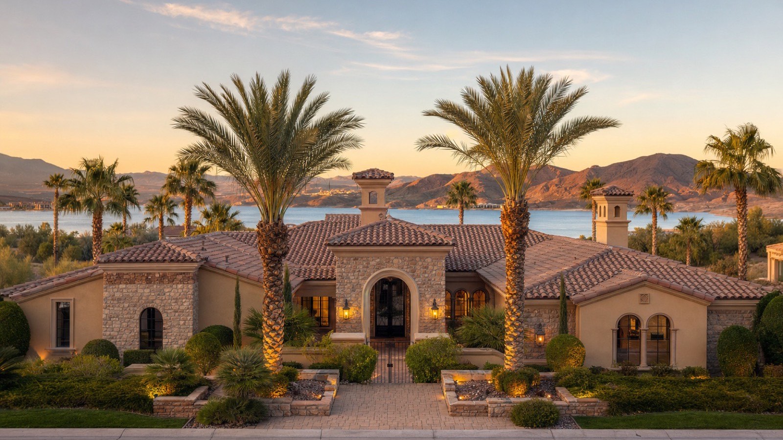 Lake Las Vegas resort community in Henderson with lakeside homes and golf, one of Nevada's retirement settings