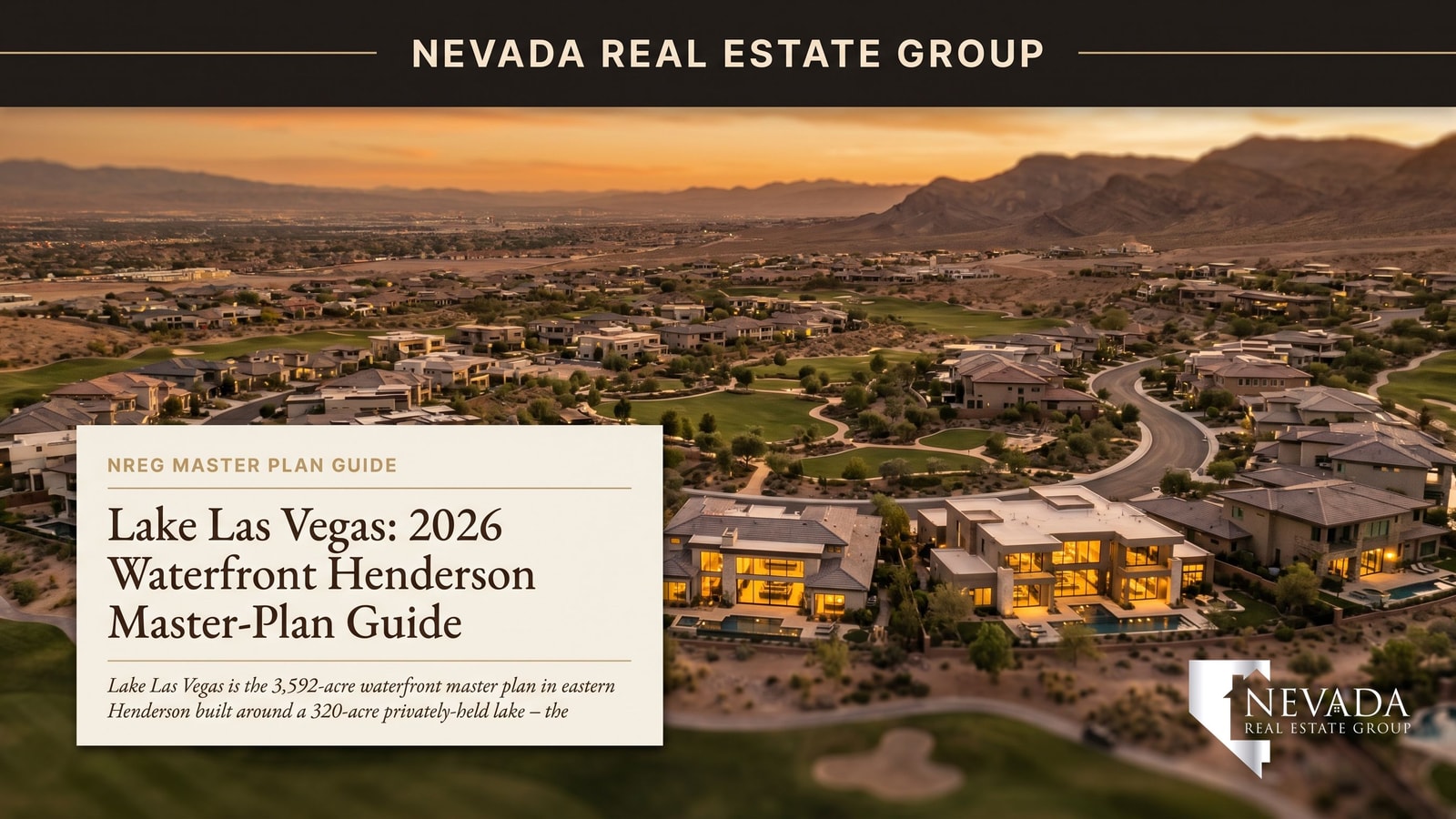 Lake Las Vegas waterfront homes in Henderson Nevada, the top tier of the local housing market