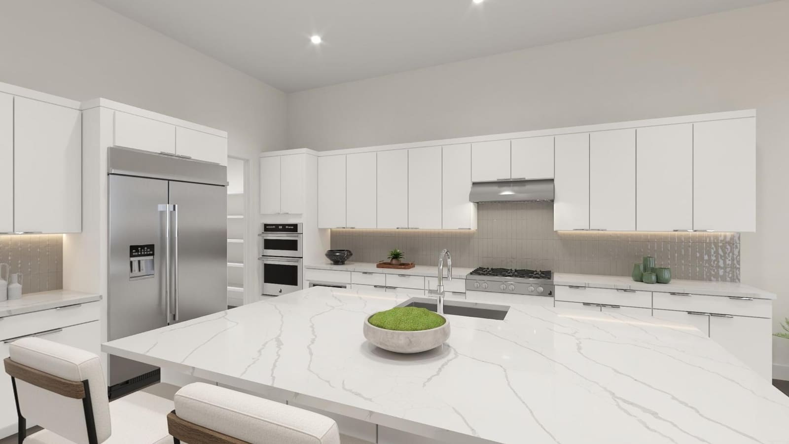 Builder rendering of the Arroyo Modern Farmhouse design at Crestwood Ranch