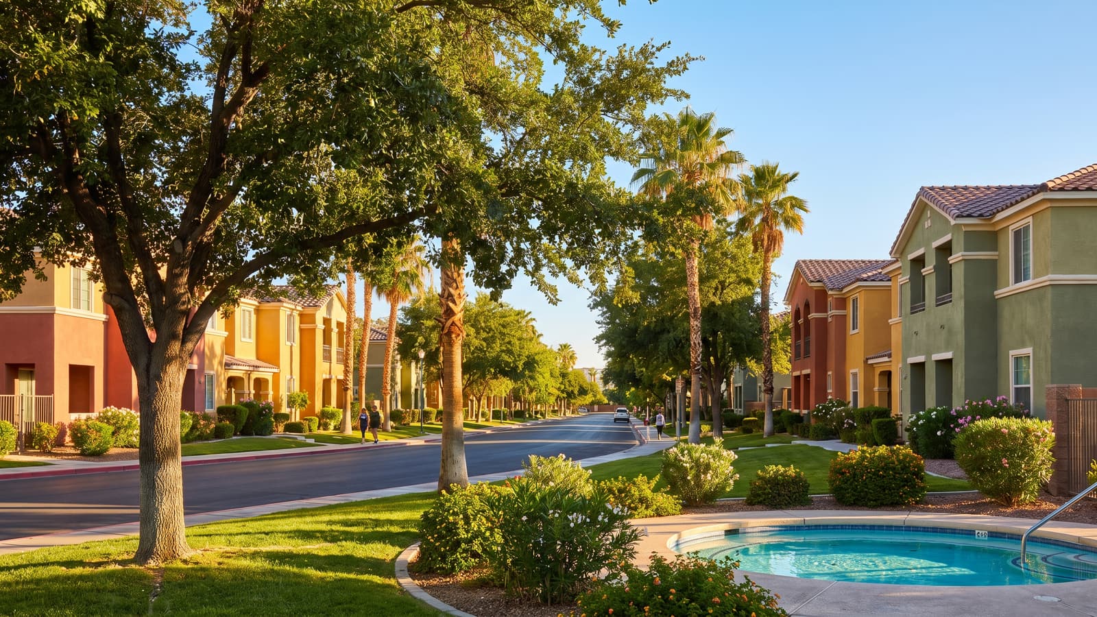 Older central Las Vegas neighborhood corridor where the valley's scarce duplex inventory concentrates
