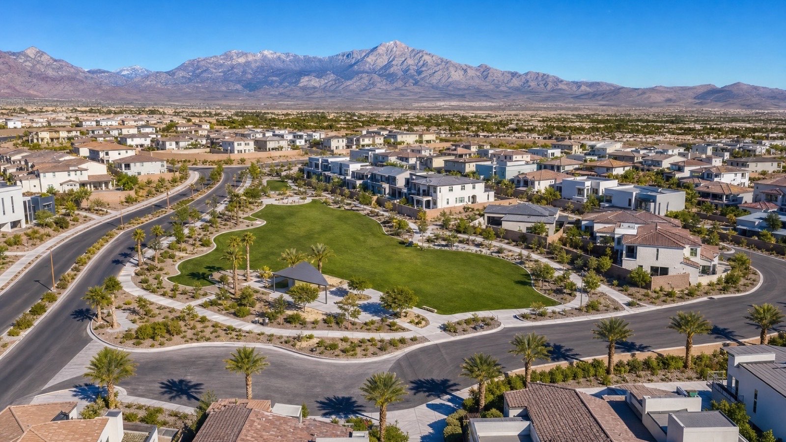 Las Vegas new-construction neighborhood with builder homes eligible for FHA financing in 2026