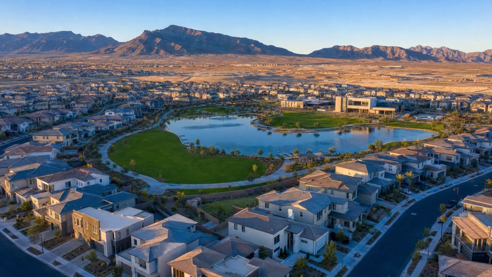 Aerial view of the Cadence master-planned community in Henderson Nevada, served by a Henderson Hospital freestanding emergency room