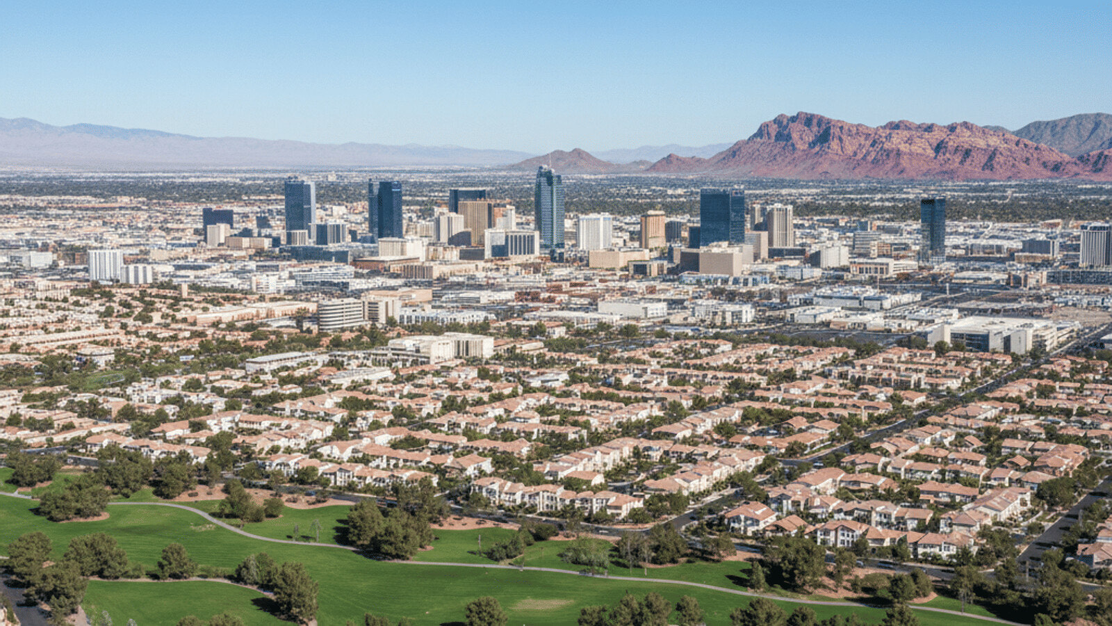 Residential street in the Historic Westside neighborhood of Las Vegas near downtown