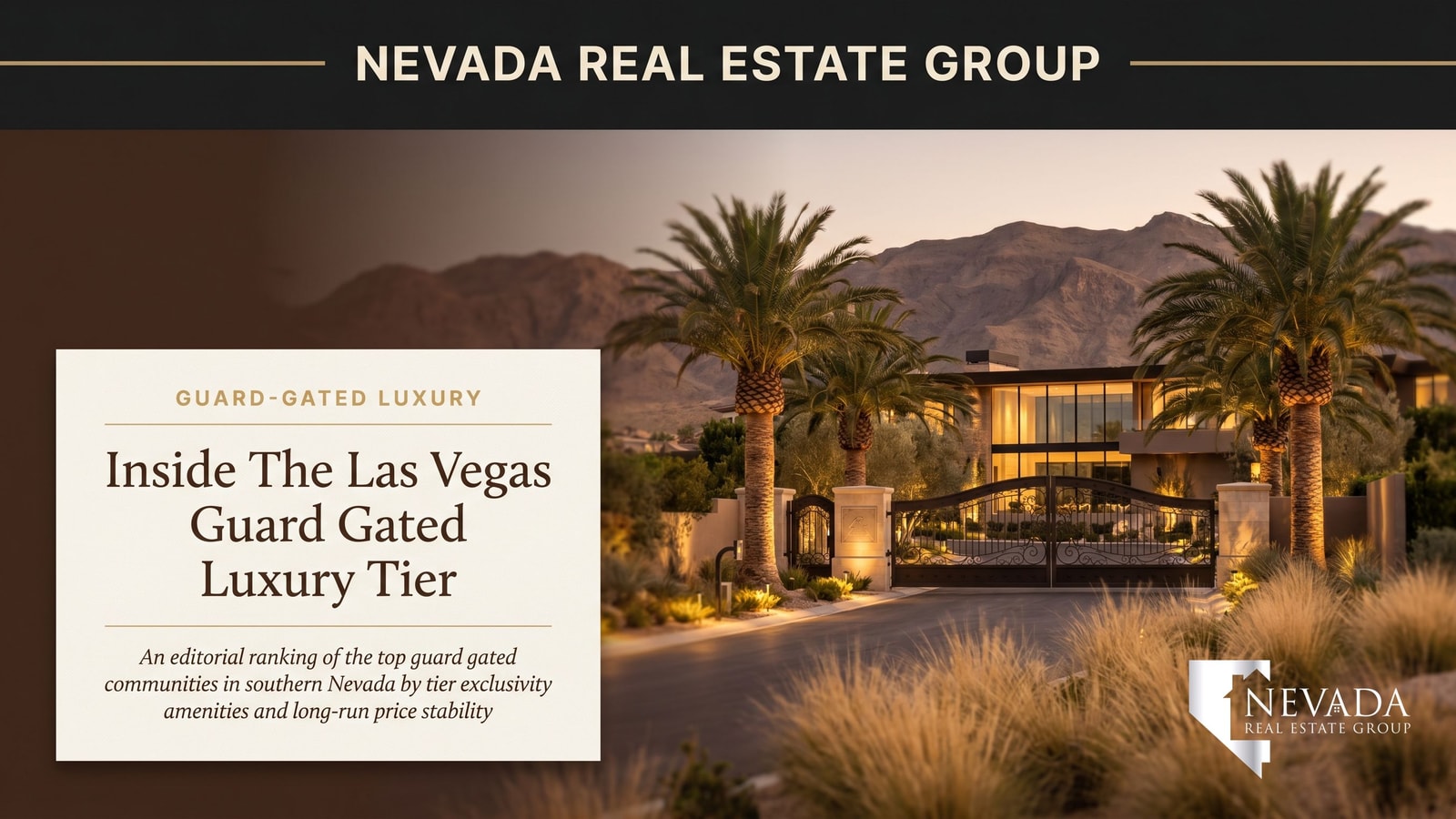 Las Vegas guard-gated golf community with championship course and family homes