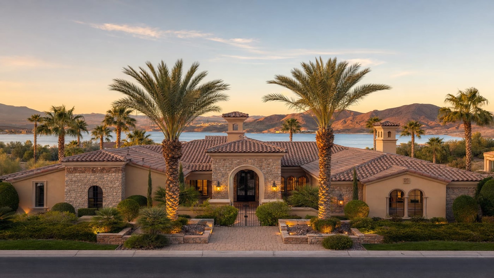 Lake Las Vegas waterfront luxury homes with resort amenities in Henderson