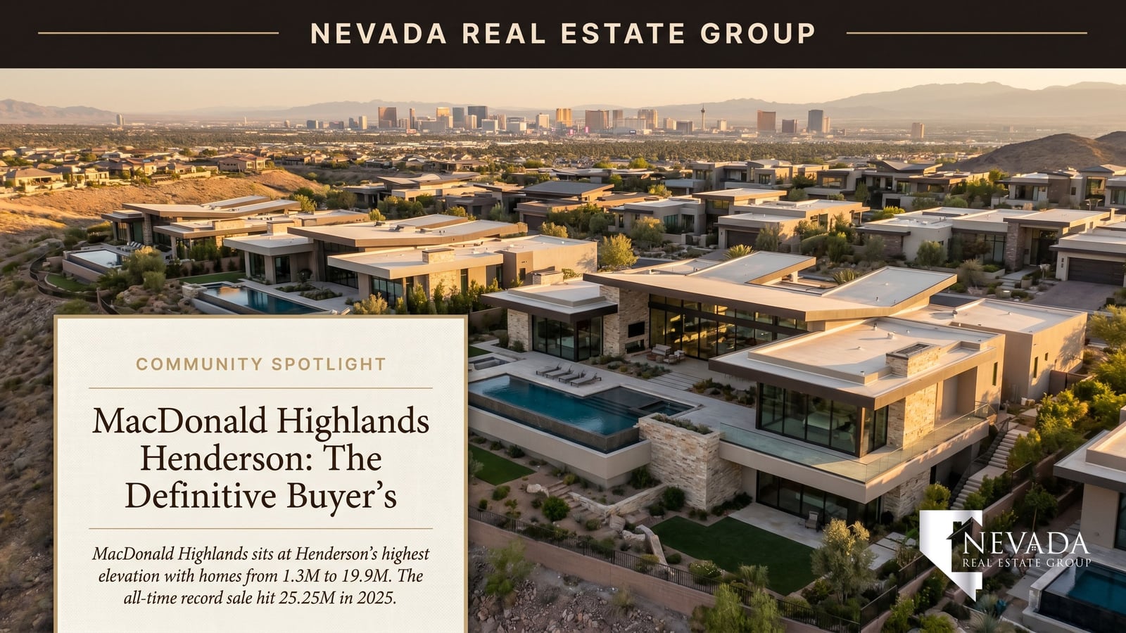 Henderson luxury custom estate contemporary architecture with mountain views