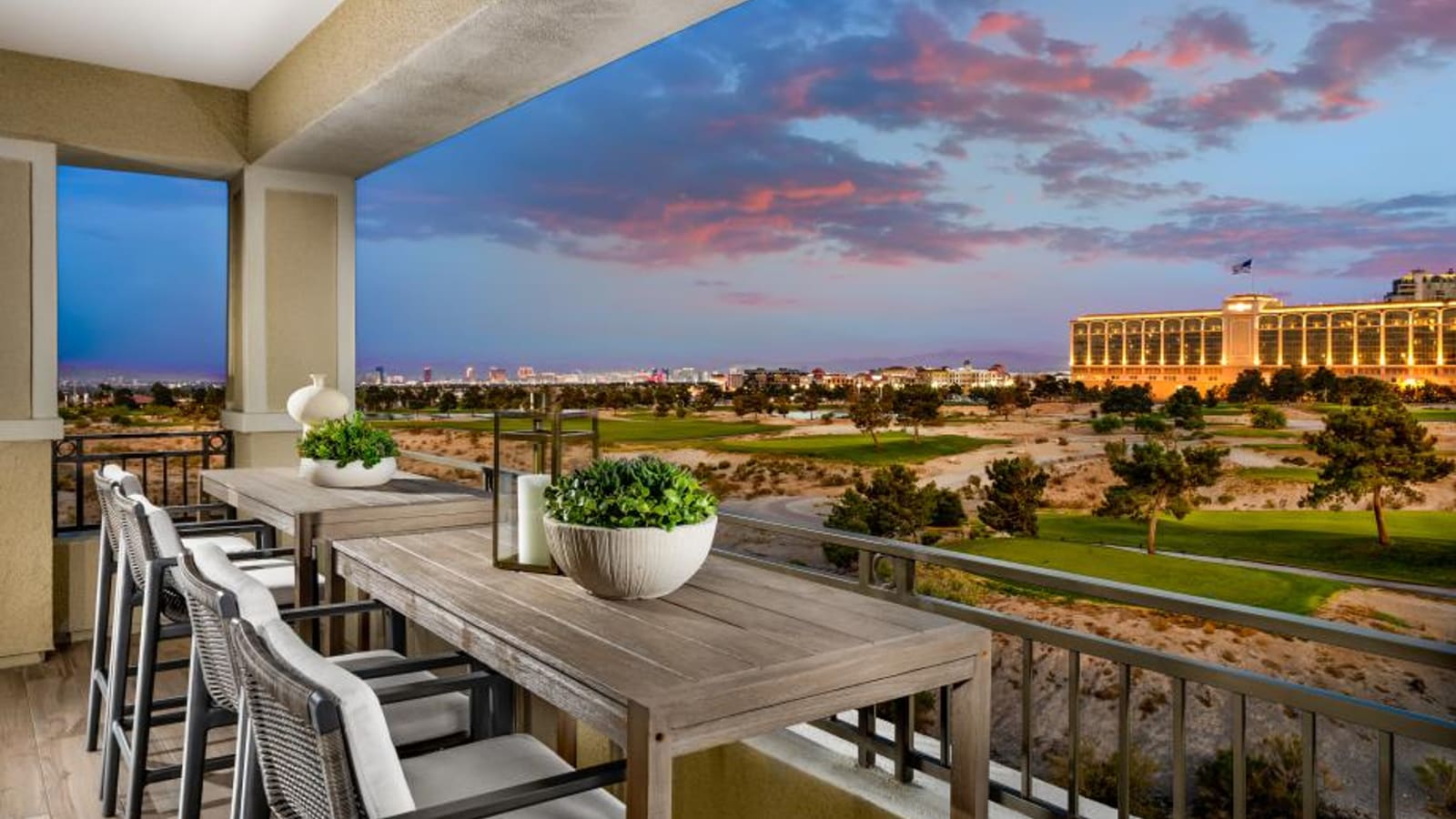 Representative builder image showing an outdoor veranda area in a model home