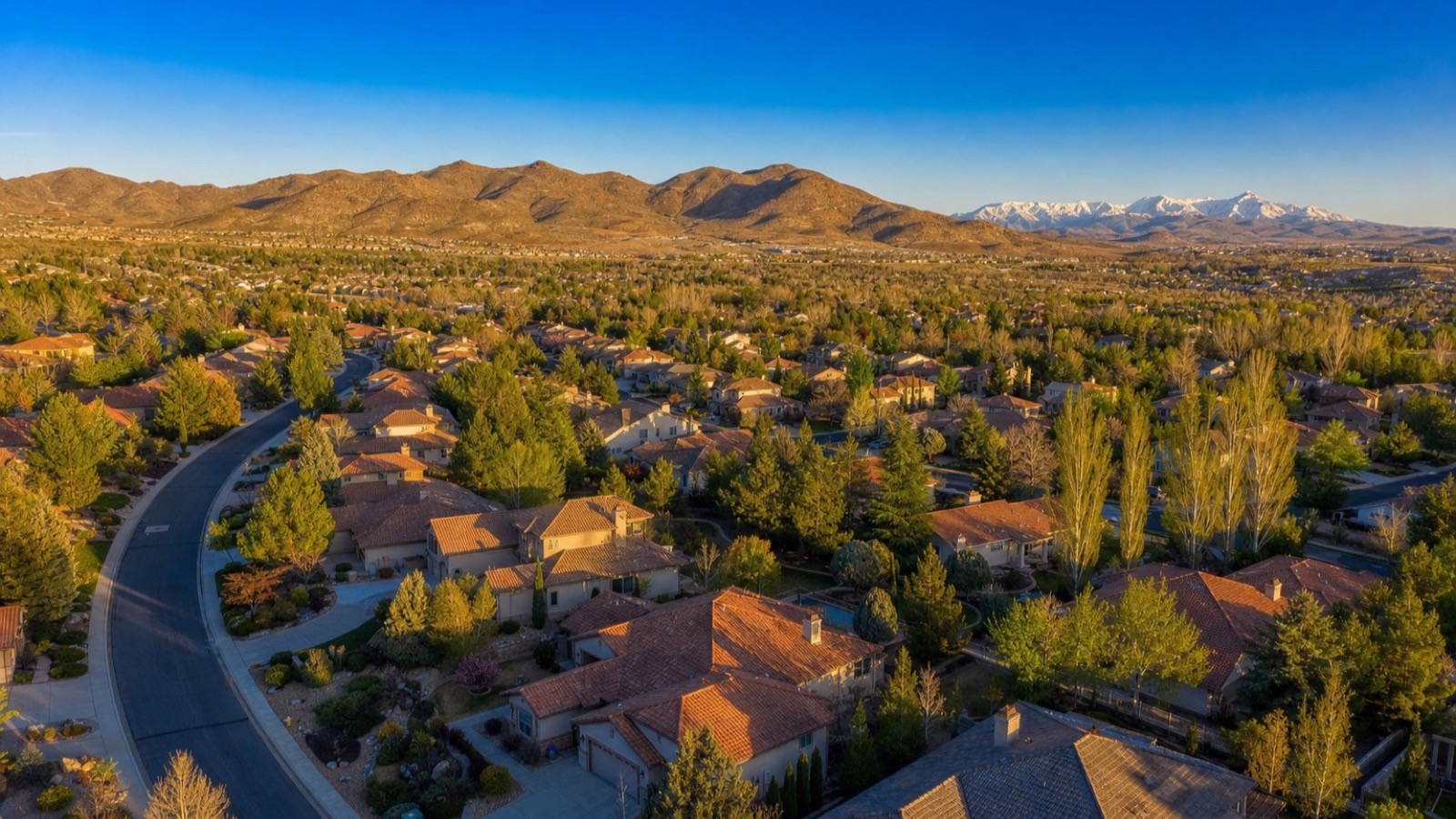 Aerial view of Spanish Springs homes in Sparks, the closest large residential area to the Tahoe-Reno Industrial Center