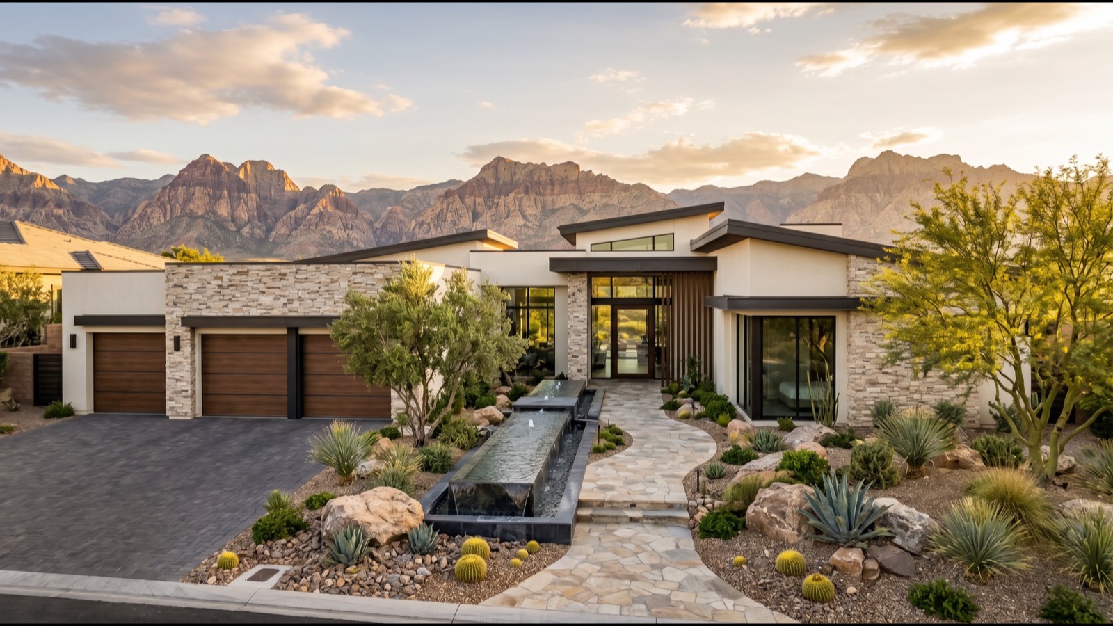 Luxury Las Vegas estate with pool purchased by a relocating buyer leaving a high-tax state for Nevada