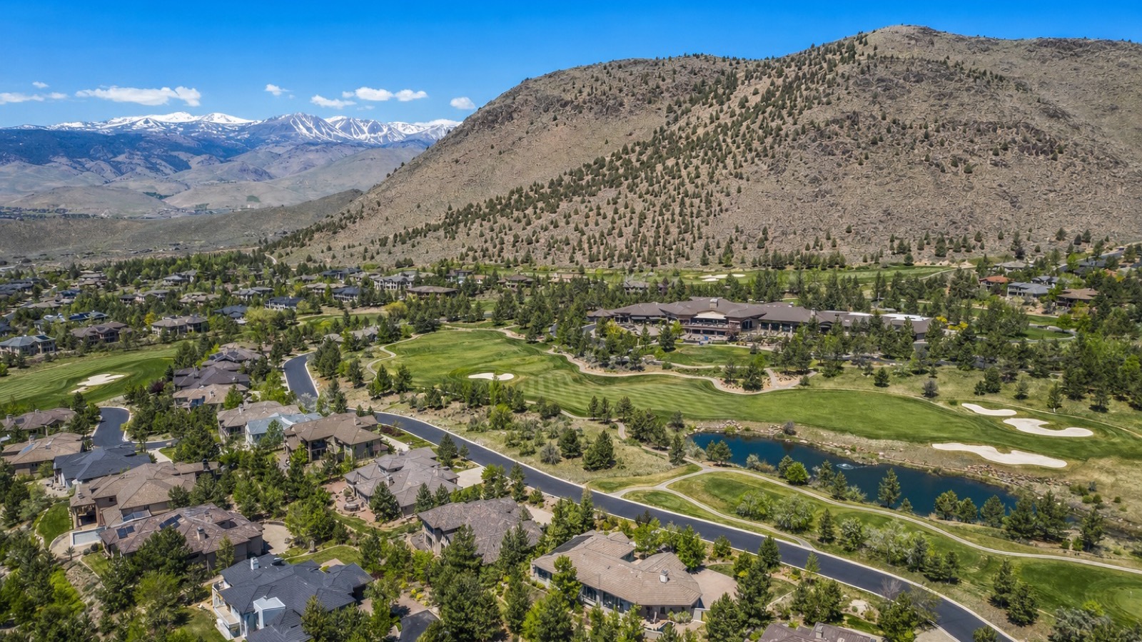 Aerial view of the Somersett master plan in northwest Reno Nevada, where Sierra Canyon by Del Webb built 1,226 age-qualified homes between 2004 and 2017