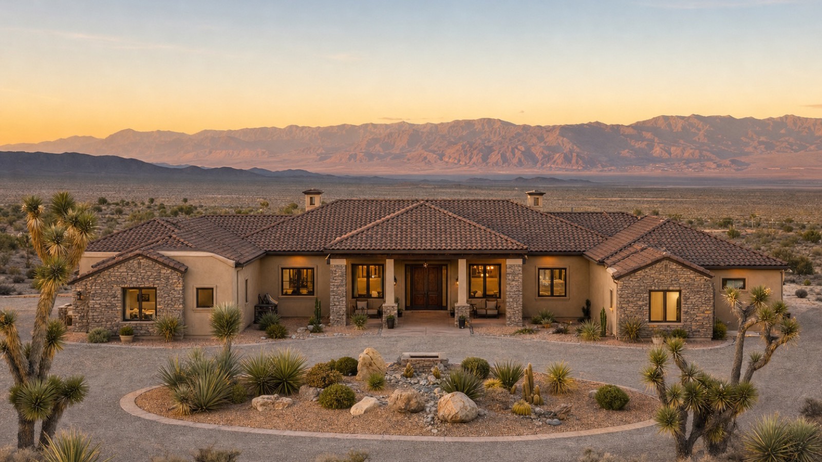 Residential street in Pahrump Nevada with desert homes and open valley views, representing the local resale market