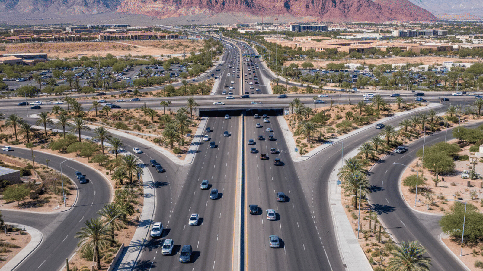 Summerlin Parkway and the 215 Beltway that connect the community to the rest of the Las Vegas valley for commuting newcomers