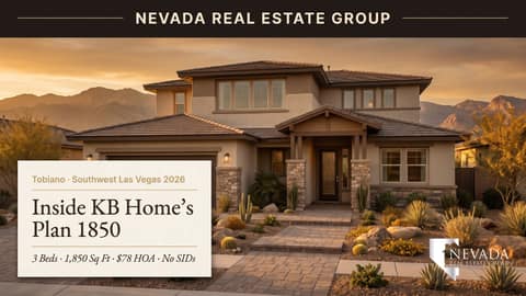 KB Home Plan 1850 at Tobiano: A Southwest Las Vegas Model Tour