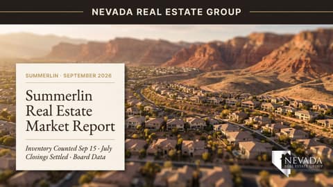 Summerlin Real Estate Market Report September 2026