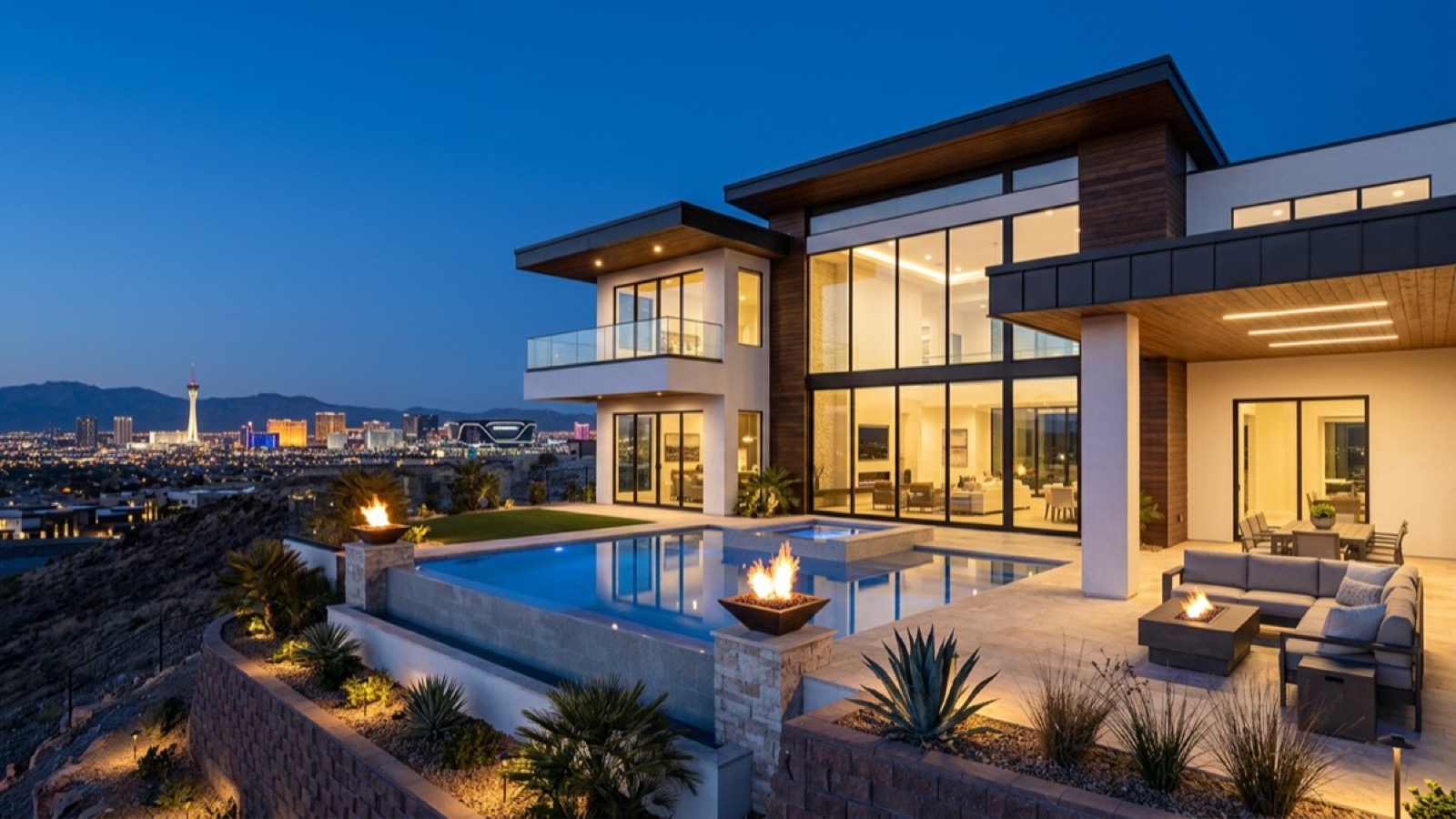 Custom Las Vegas home with oversized RV garage bay in the southwest valley