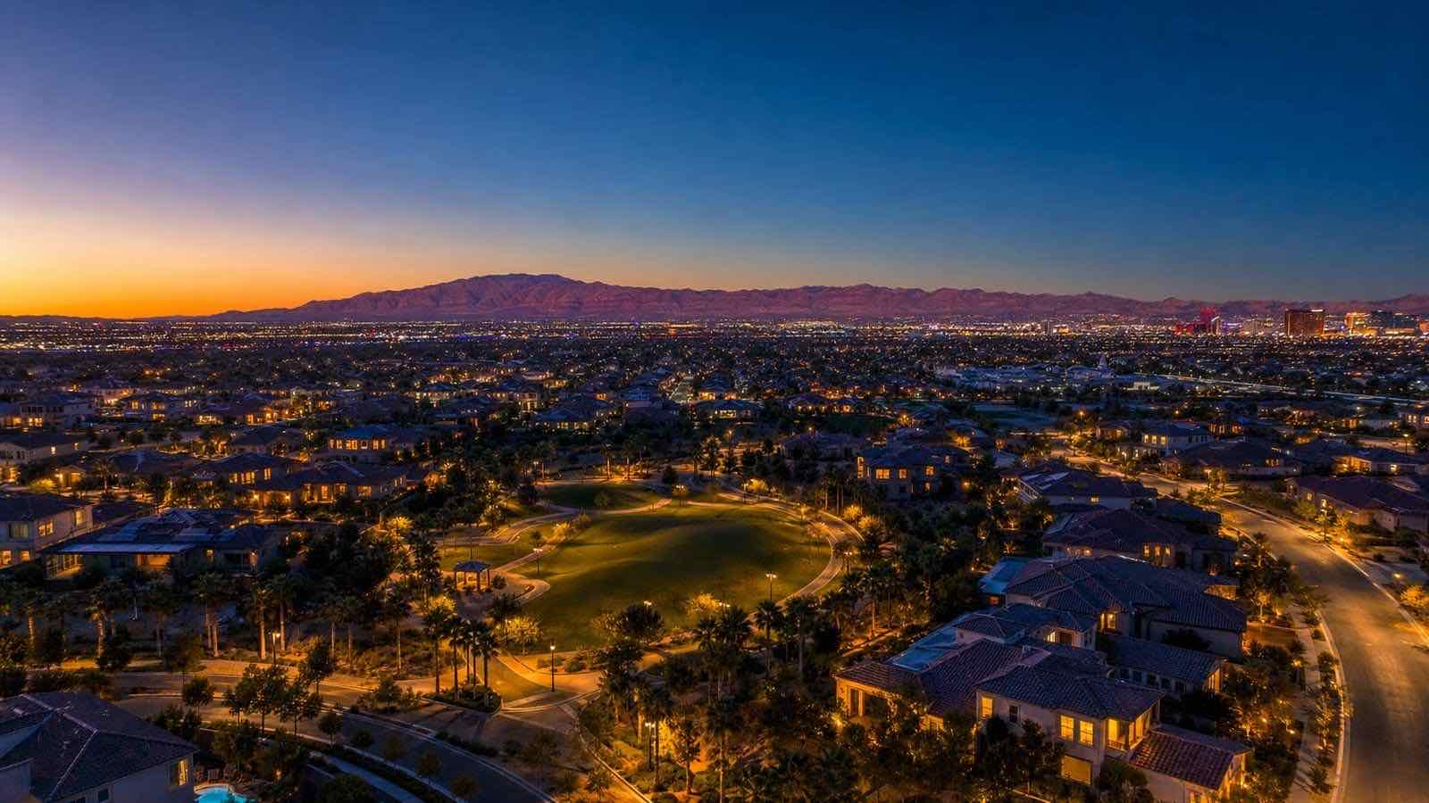 Blue Diamond community aerial view, Blue Diamond Nevada