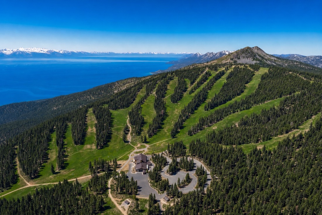 Lake Tahoe homes along the forested shoreline where a million dollars buys very different homes by side