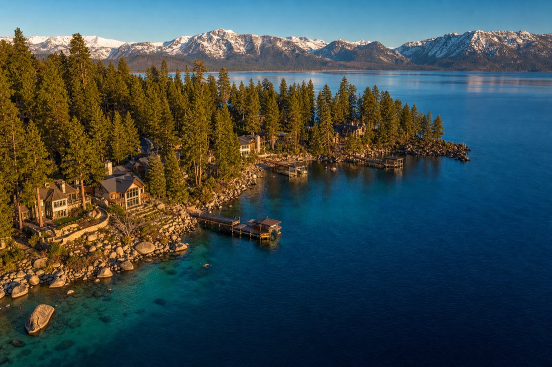 Lake Tahoe Nevada north shore aerial — establishing Nevada residency for tax benefits, 2026