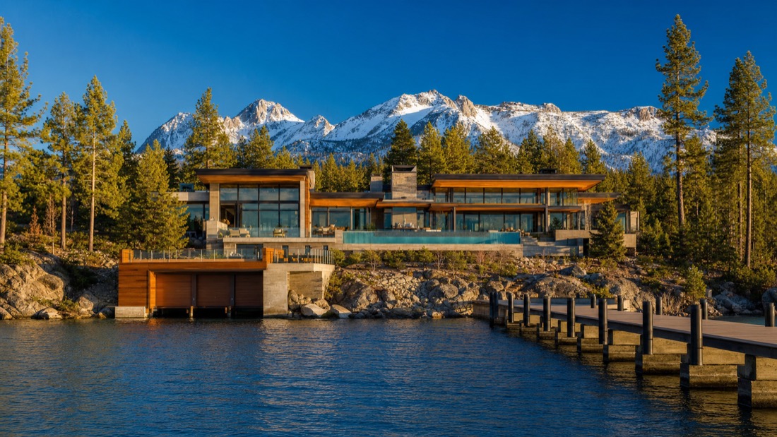 Incline Village lakefront estate with a private pier on Lake Tahoe's Nevada north shore, 2026