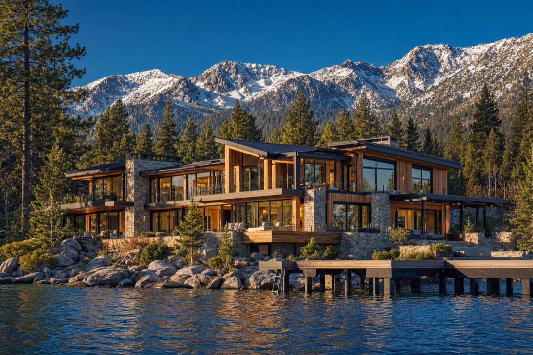 Incline Village luxury lake-view estate with walls of glass on the Nevada north shore, 2026